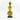 Yellow Beaded-hat African Namji doll 18.5 in — handmade Cameroon beaded figurine