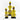 Yellow Beaded-hat African Namji dolls in three sizes — handmade Cameroon figurines