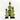 Lime Green Beaded-hat African Namji dolls in three sizes — handmade Cameroon figurines