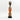 Orange Cowrie-hat African Namji doll 17 in — handmade Cameroon beaded figurine