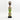 Lime Green Cowrie-hat African Namji doll 17 in — handmade Cameroon beaded figurine
