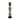 Aqua Blue Cowrie-hat African Namji doll 17 in — handmade Cameroon beaded figurine
