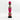 Hot Pink Beaded-hat African Namji doll 17 in — handmade Cameroon beaded figurine