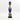 Cobalt Blue Beaded-hat African Namji doll 17 in — handmade Cameroon beaded figurine