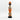 Orange Beaded-hat African Namji doll 17 in — handmade Cameroon beaded figurine