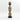 Silver Beaded-hat African Namji doll 17 in — handmade Cameroon beaded figurine