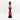 Red Beaded-hat African Namji doll 17 in — handmade Cameroon beaded figurine