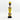 Yellow Beaded-hat African Namji doll 17 in — handmade Cameroon beaded figurine