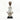 White Cowrie-hat African Namji doll 13 in — handmade Cameroon beaded figurine