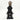Black Cowrie-hat African Namji doll 13 in — handmade Cameroon beaded figurine