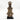 Gold Cowrie-hat African Namji doll 13 in — handmade Cameroon beaded figurine
