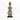 Silver Cowrie-hat African Namji doll 13 in — handmade Cameroon beaded figurine