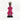 Hot Pink Cowrie-hat African Namji doll 13 in — handmade Cameroon beaded figurine