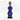 Cobalt Blue Cowrie-hat African Namji doll 13 in — handmade Cameroon beaded figurine