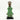 Green Cowrie-hat African Namji doll 13 in — handmade Cameroon beaded figurine