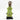 Lime Green Cowrie-hat African Namji doll 13 in — handmade Cameroon beaded figurine