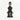 Black Beaded-hat African Namji doll 13 in — handmade Cameroon beaded figurine