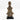 Gold Beaded-hat African Namji doll 13 in — handmade Cameroon beaded figurine