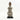Silver Beaded-hat African Namji doll 13 in — handmade Cameroon beaded figurine