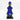 Cobalt Blue Beaded-hat African Namji doll 13 in — handmade Cameroon beaded figurine