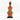 Orange Beaded-hat African Namji doll 13 in — handmade Cameroon beaded figurine