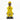 Yellow Beaded-hat African Namji doll 13 in — handmade Cameroon beaded figurine