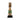 Green Cowrie-hat African Namji doll 13 in rounded — handmade Cameroon beaded figurine