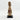 Gold Beaded-hat African Namji doll 13 in rounded — handmade Cameroon beaded figurine