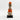 Orange Beaded-hat African Namji doll 13 in rounded — handmade Cameroon beaded figurine