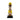 Yellow Beaded-hat African Namji doll 13 in rounded — handmade Cameroon beaded figurine