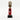 Red Cowrie-hat African Namji doll 9.5 in — handmade Cameroon beaded figurine