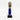Cobalt Blue Cowrie-hat African Namji doll 9.5 in — handmade Cameroon beaded figurine