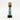 Aqua Blue Cowrie-hat African Namji doll 9.5 in — handmade Cameroon beaded figurine
