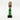 Green Cowrie-hat African Namji doll 9.5 in — handmade Cameroon beaded figurine