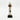 White Beaded-hat African Namji doll 9.5 in — handmade Cameroon beaded figurine