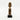 Gold Beaded-hat African Namji doll 9.5 in — handmade Cameroon beaded figurine