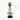 White Cowrie-hat African Namji doll 11 in — handmade Cameroon beaded figurine