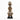 Gold Cowrie-hat African Namji doll 11 in — handmade Cameroon beaded figurine