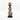 Silver Cowrie-hat African Namji doll 11 in — handmade Cameroon beaded figurine