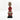 Red Cowrie-hat African Namji doll 11 in — handmade Cameroon beaded figurine