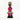 Hot Pink Cowrie-hat African Namji doll 11 in — handmade Cameroon beaded figurine