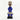 Cobalt Blue Cowrie-hat African Namji doll 11 in — handmade Cameroon beaded figurine