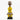 Yellow Cowrie-hat African Namji doll 11 in — handmade Cameroon beaded figurine