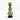 Lime Green Cowrie-hat African Namji doll 11 in — handmade Cameroon beaded figurine
