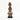 Gold Beaded-hat African Namji doll 11 in — handmade Cameroon beaded figurine