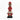 Red Beaded-hat African Namji doll 11 in — handmade Cameroon beaded figurine