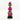 Hot Pink Beaded-hat African Namji doll 11 in — handmade Cameroon beaded figurine