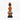Orange Beaded-hat African Namji doll 11 in — handmade Cameroon beaded figurine