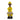 Yellow Beaded-hat African Namji doll 11 in — handmade Cameroon beaded figurine