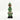 Green Beaded-hat African Namji doll 11 in — handmade Cameroon beaded figurine